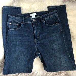 H&M Skinny High Waisted Jeans - Denim Dark Blue